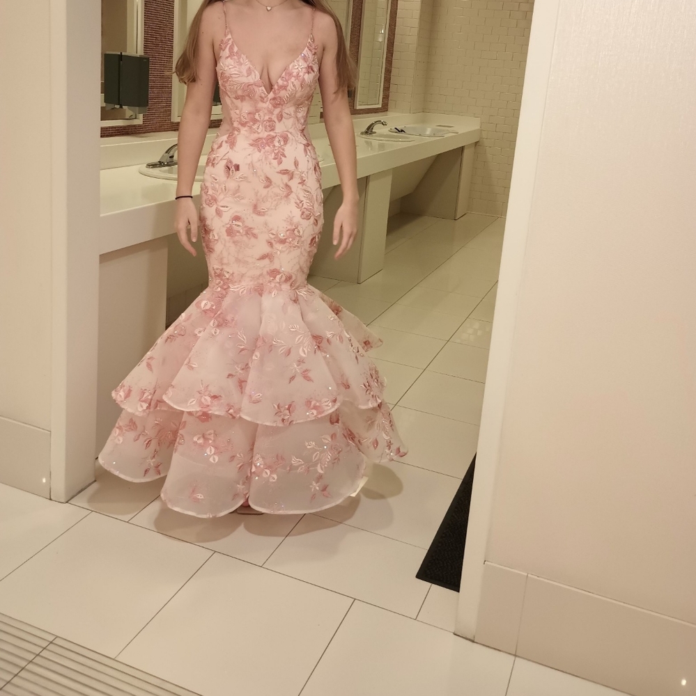 pink ellie wilde prom dress